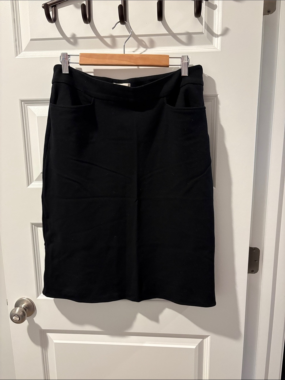 Talbots Black Pencil Skirt with Front Pockets